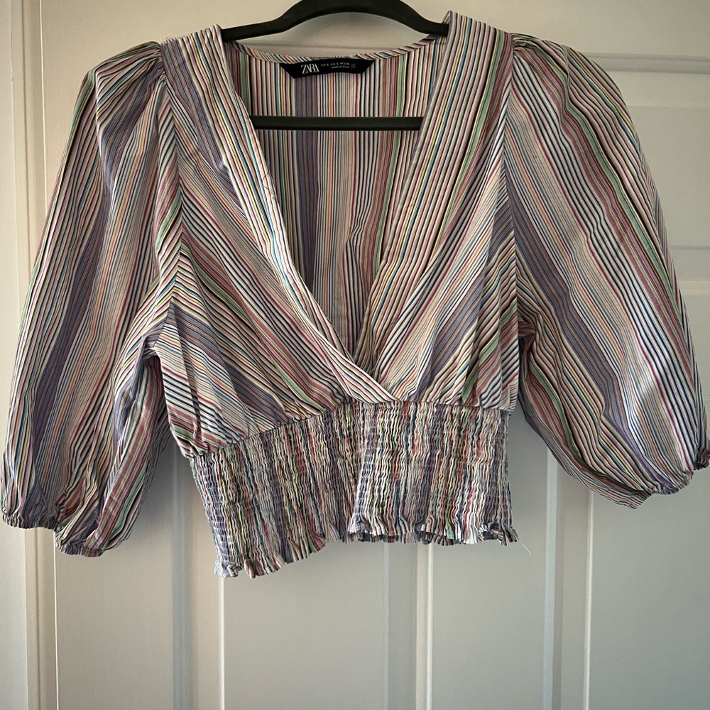 Zara Multicolor Striped Women's Top - EUC - Size S